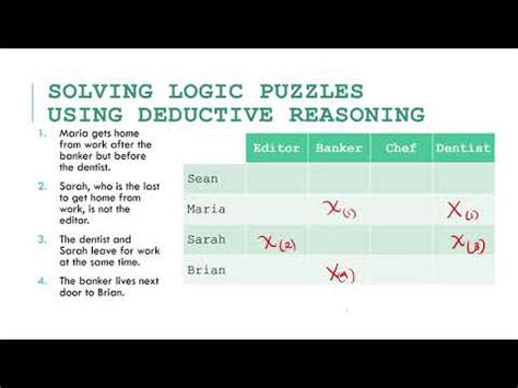 Using Deductive Reasoning to Solve Problems
